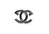 Ταμπελάκι Chanel Large 4εκ, με 4 ποδαρακια, Μαύρο Νίκελ