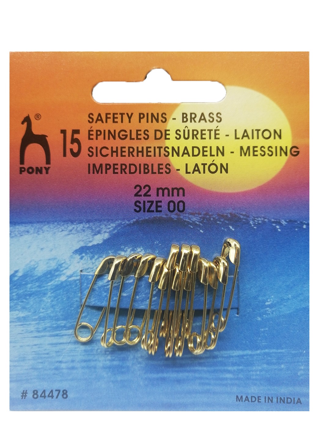 Παραμάνες Χρυσές  Size 00   22mm    15 τεμάχια