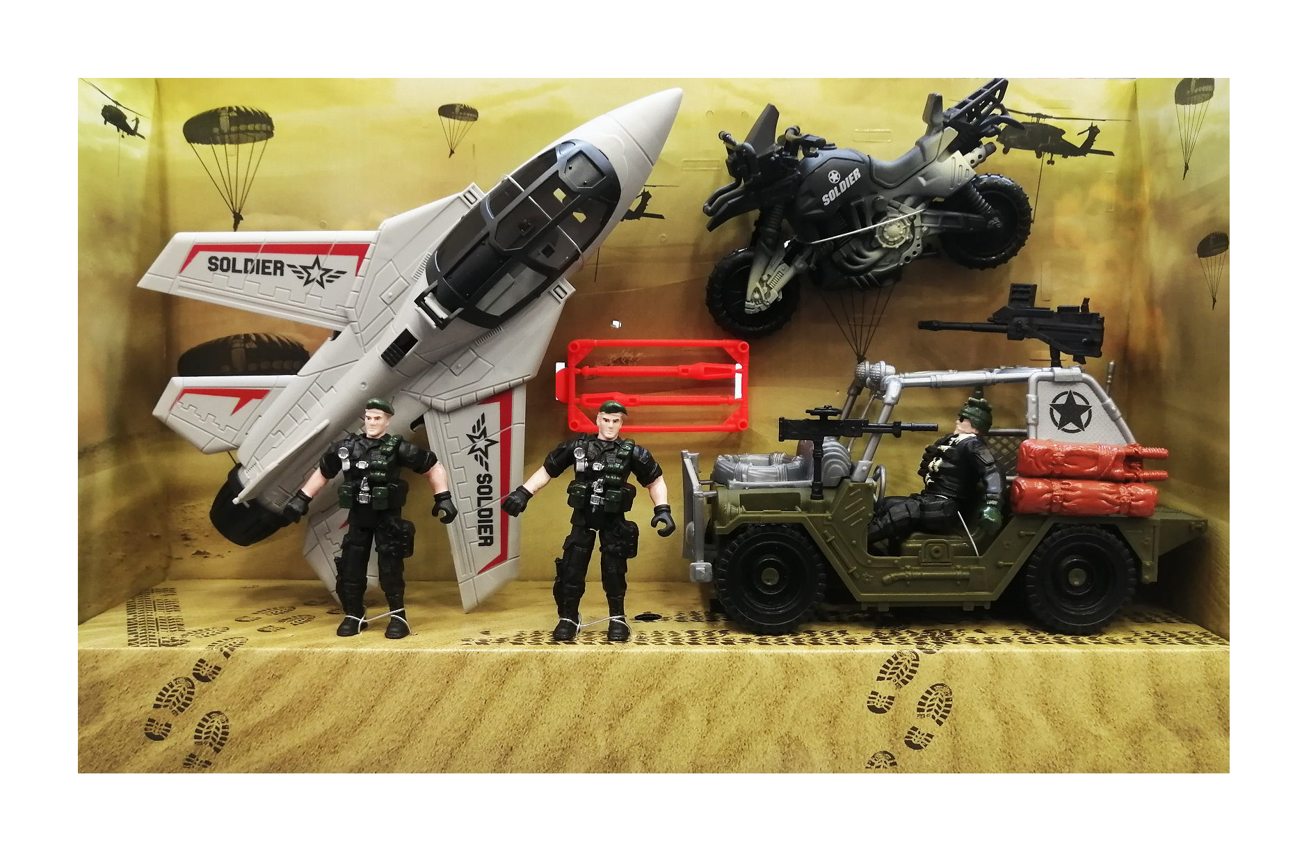Στρατιωτικό Aεροπλάνο Μηχανή  Και Όχημα  Combat Force 31X48CM