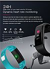 Young Series Blood Pressure Heart Rate Monitor Sport bluetooth Smartwatch Fitness Tracker - Y5 Μαύρο