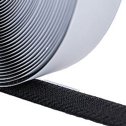 Velcro Ταινία - (Χριτς Χρατς) Μαύρο Σκληρό 2,5cm  Αυτοκόλλητο