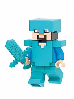 Συλλεκτική Φιγούρα Minecraft  Diamond Armor Steve XH1573  4,5 cm