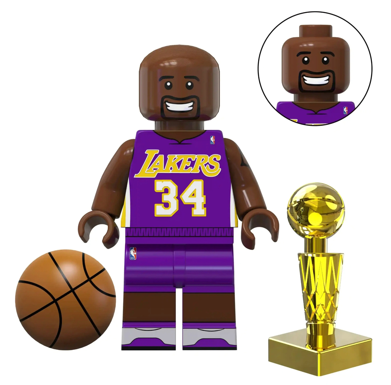 Συλλεκτική Φιγούρα  Shaquille O'neal Lakers Purple- Gold  Jersey TV7061  4,5 cm